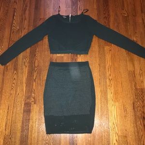Forest green two piece outfit